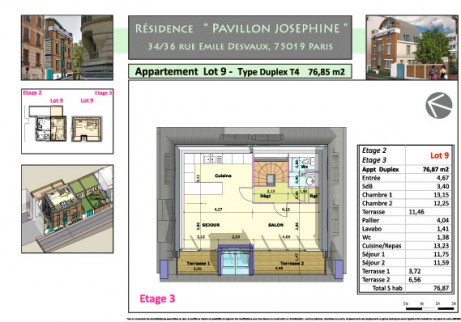 9 T4 Duplex - Pavillon Joséphine