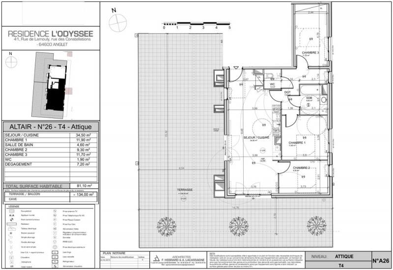 plan appartement attique