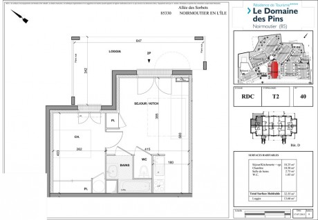 Lot 40 T2 - Le Domaine des Pins