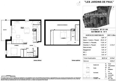 B106 T3 Duplex - Les Jardins de Paul