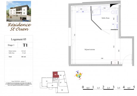 5 T1 bis - Résidence Saint Ouen