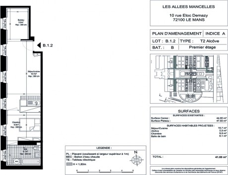 B1.2 T2 alcôve - Les Allées Mancelles