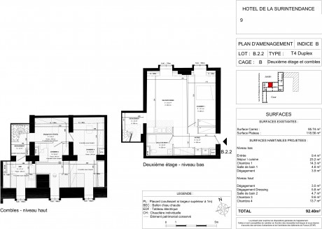 B22 T4 Duplex - Hôtel Surintendance