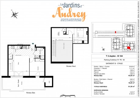 B104 T3 Duplex - Les Jardins d'Audrey