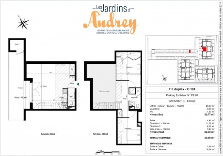 C101 T3 Duplex - Les Jardins d'Audrey