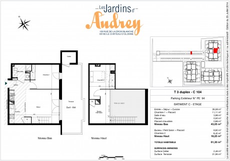 C104 T3 Duplex - Les Jardins d'Audrey