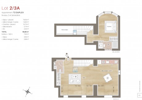 2/3A T2 Duplex - Cazeneuve de Pradines