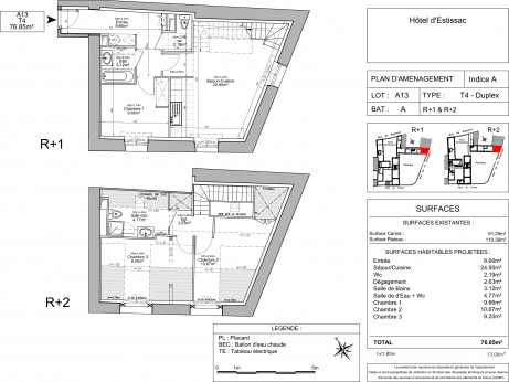 A13 T4 Duplex - Hôtel d’Estissac