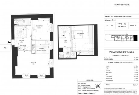 A21 T3Duplex - Mont de Piété