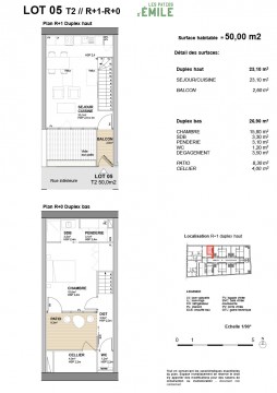 Lot 05 T2 Duplex - Les Patios d'Émile