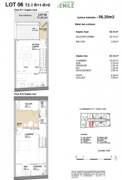 Lot 06 T2 Duplex - Les Patios d'Émile