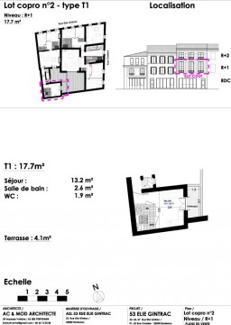 2 T1 - Résidence Rue Elie Gintrac