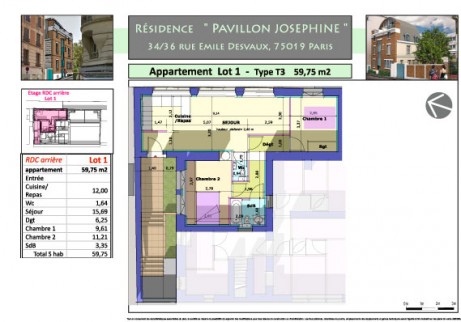 1 T3 - Pavillon Joséphine