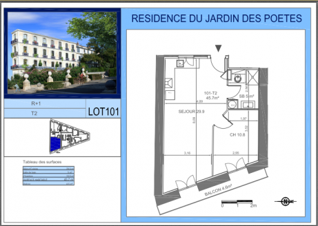 L101 T2 - Résidence le Jardin des Poetes