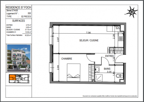 202 T2 - Résidence 57 Foch