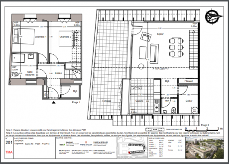 201 T3 Duplex - Résidence LA COUR DES DOMS