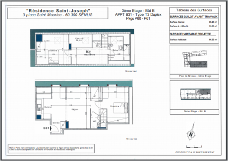 B31 T3 duplex - Résidence Saint-Joseph