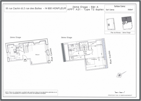 A21 T2 duplex - 2, rue des Buttes