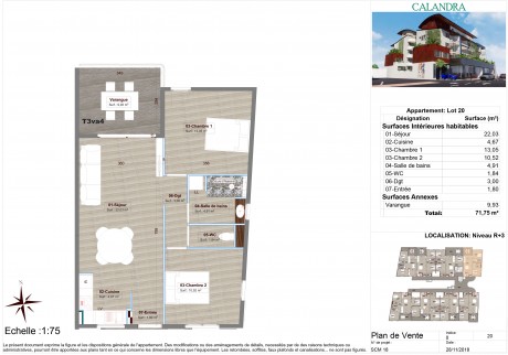 Lot 20 T3 - Résidence Calandra