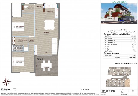 Lot 21 T3 - Résidence Calandra