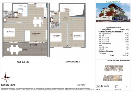 Lot 30 T4 Duplex - Résidence Calandra