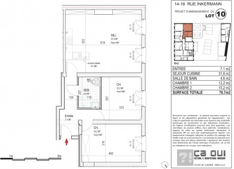 lot-10 T3 - Lille, Rue d'Inkermann