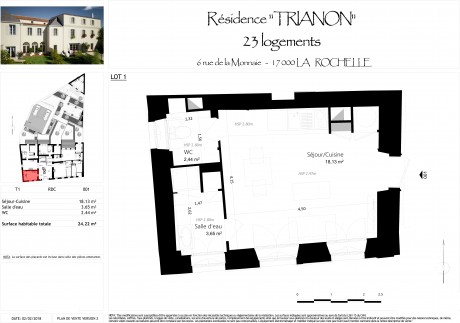 lot-1 T1 Bis - Résidence "6, Rue de la Monnaie"