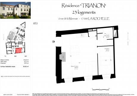 lot-5 T2 - Résidence "6, Rue de la Monnaie"