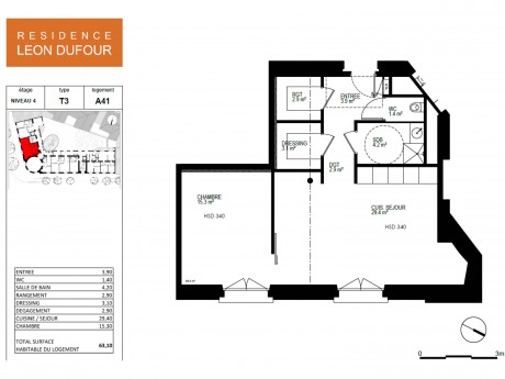 Lot-8 T3 - Résidence "Léon Dufour"