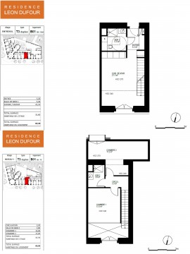 Lot-13 T3 Duplex - Résidence "Léon Dufour"