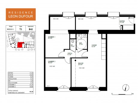 Lot-19 T3 Duplex - Résidence "Léon Dufour"