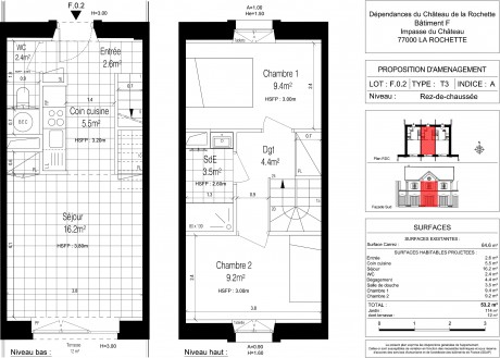 Lot F.0.2 T3 - Les Dépendances du Château de la Rochette