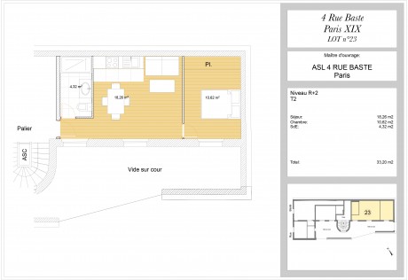 Lot 23 T2 - Rue Baste, Paris