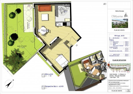 Lot A0/01 T2 - Les Jardins de Claye