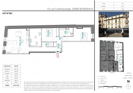 Lot-203 T3 - Bordeaux, Rue Contrescarpe