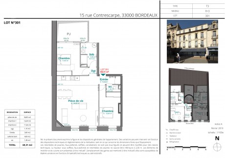 Lot-301 T3 - Bordeaux, Rue Contrescarpe