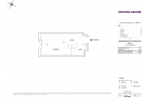 Lot 31114 Studio - Résidence "Stud'Westing"