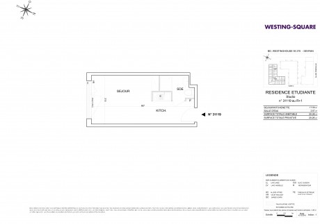 Lot 31119 Studio - Résidence "Stud'Westing"