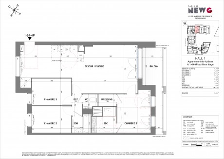 Lot 164 T4 - Paris, Résidence New G