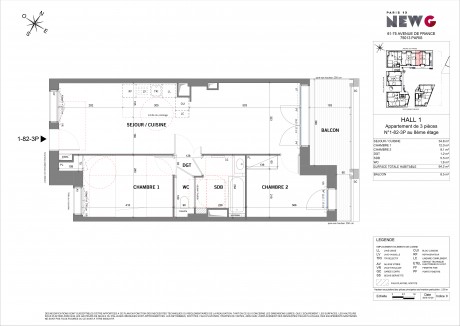 Lot 182 T3 - Paris, Résidence New G