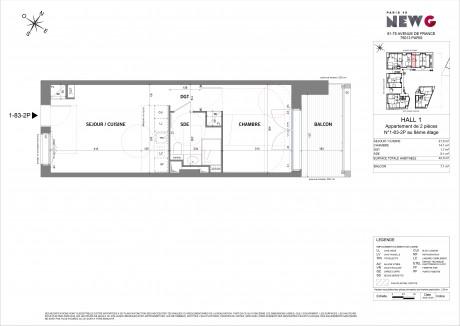 Lot 183 T2 - Paris, Résidence New G