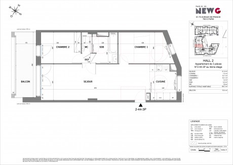 Lot 244 T3 - Paris, Résidence New G