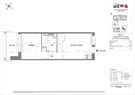 Lot 1103 T2 - Paris, Résidence New G