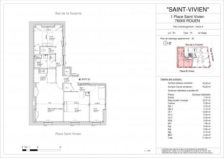 Lot B1 T4 - Rouen, Immeuble Saint-vivien