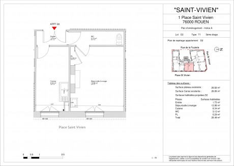 Lot D2 T1 - Rouen, Immeuble Saint-vivien