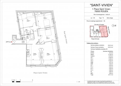 Lot D3 T4 - Rouen, Immeuble Saint-vivien