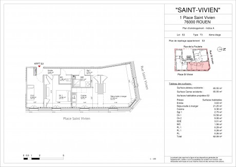 Lot E2 T3 - Rouen, Immeuble Saint-vivien