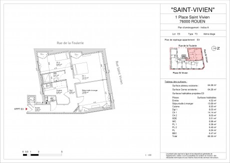 Lot E3 T3 - Rouen, Immeuble Saint-vivien