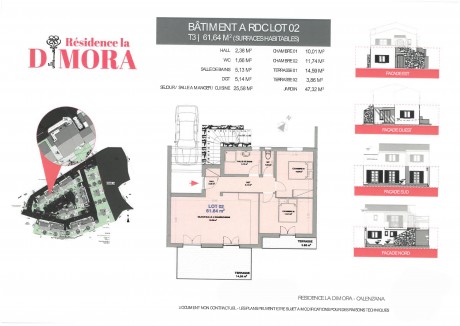 Lot 02A T3 - Calenzana, Résidence La Dimora