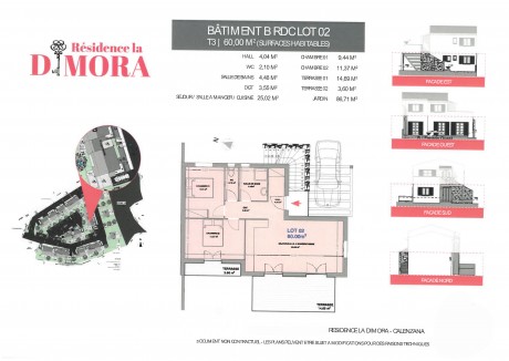 Lot 02B T3 - Calenzana, Résidence La Dimora